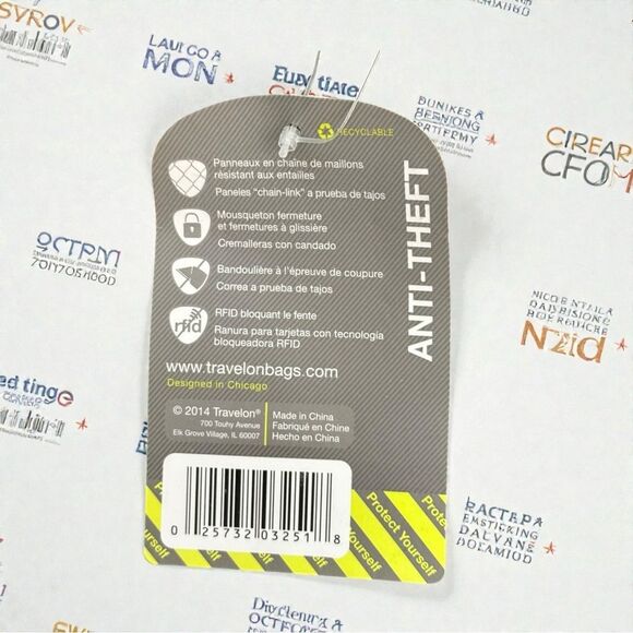 New With tags Travelon Anti-Theft Crossbody Bag, w/matching wallet Olive Green - Picture 6 of 7